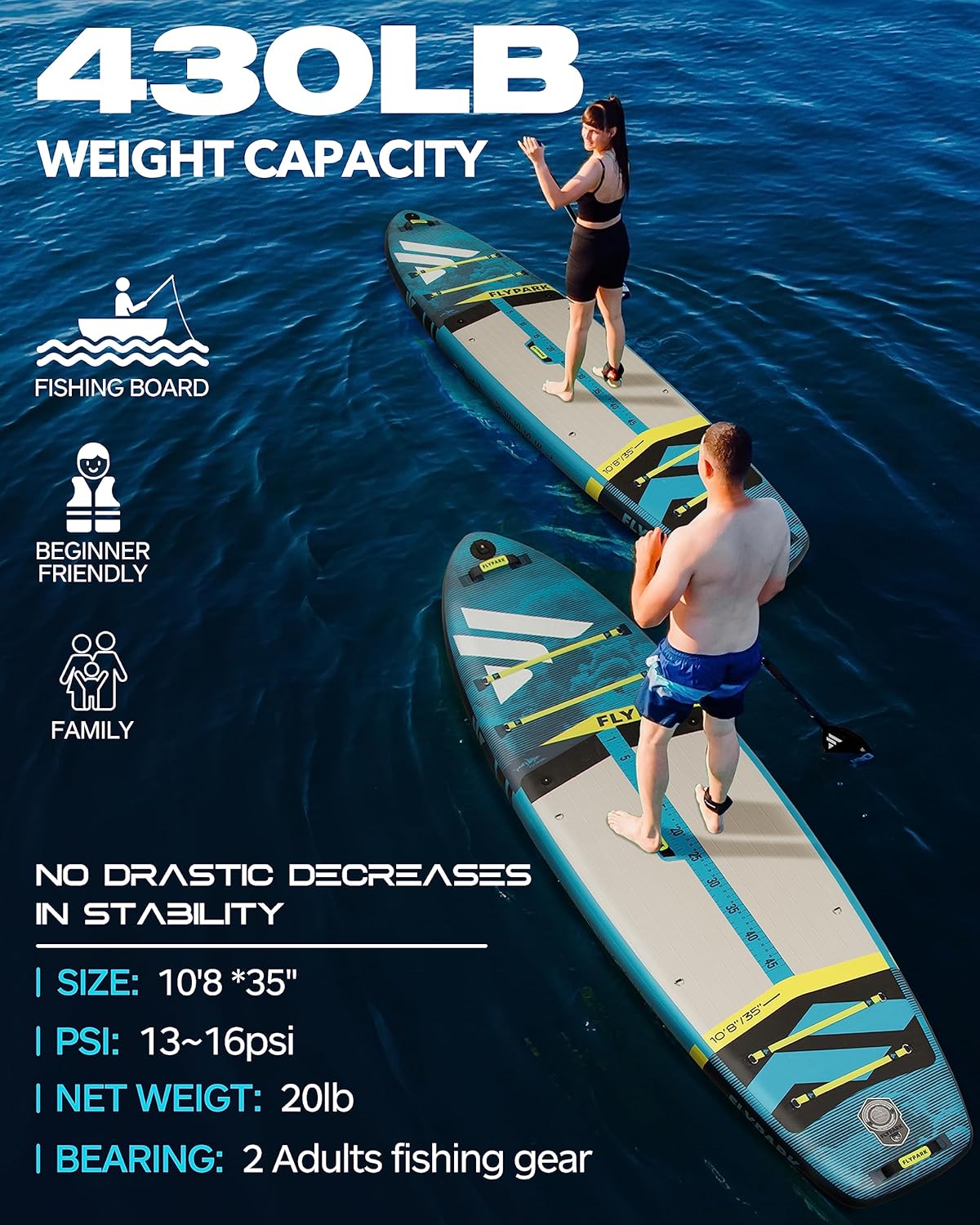 Extra Wide SUP Paddleboard Inflatable