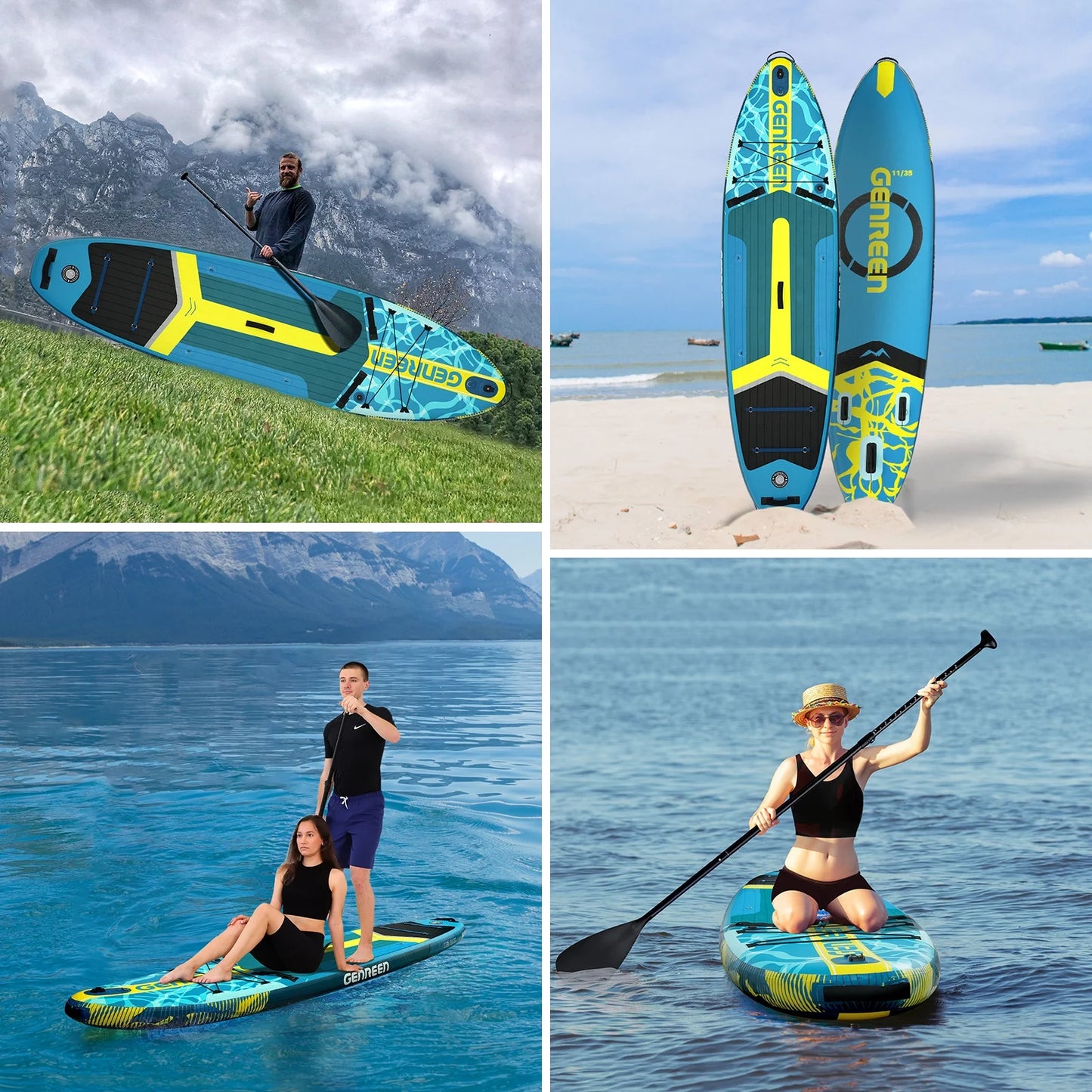 Inflatable Paddle Board 11" with Full SUP Premium Accessories