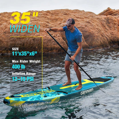 Inflatable Paddle Board 11" with Full SUP Premium Accessories