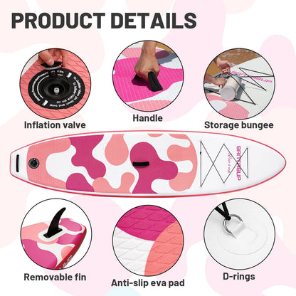Santasup CORAL PINK inflatable  paddle board