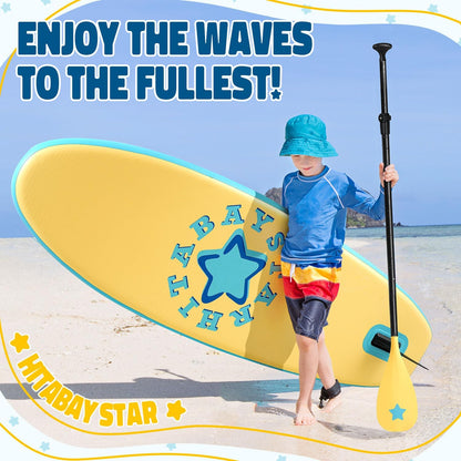 Kids Paddle Board with SUP Accessories, Child Paddle Board Durable, Lightweight, Stable Design, Wide Non-Slip Deck, 8ft  Inflatable Paddle Boards for Kids & Youth