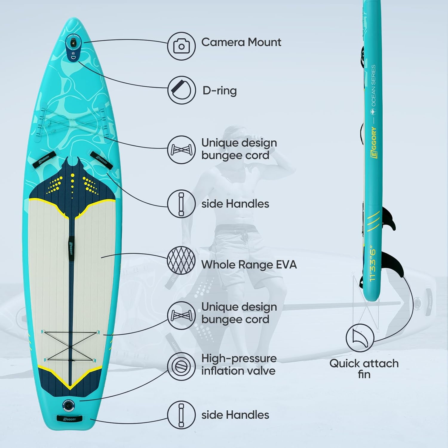 Inflatable Paddle Board,Stand Up Paddle Board Set, Extra Wide SUP Board