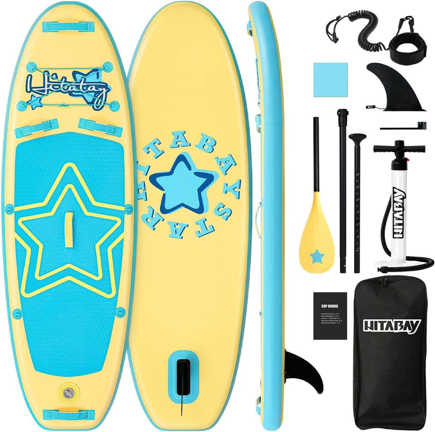 Kids Paddle Board with SUP Accessories, Child Paddle Board Durable, Lightweight, Stable Design, Wide Non-Slip Deck, 8ft  Inflatable Paddle Boards for Kids & Youth