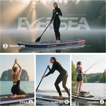 Inflatable Stand-Up Paddle Boards – Available 32"/33"/34" Widths Inflatable Paddle Board with SUP Accessories, Camera Mount, Basic All-Around SUP Board for All Skill Levels, Up to 450lbs
