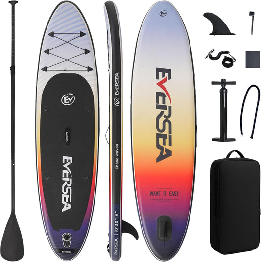 Inflatable Stand-Up Paddle Boards – Available 32"/33"/34" Widths Inflatable Paddle Board with SUP Accessories, Camera Mount, Basic All-Around SUP Board for All Skill Levels, Up to 450lbs