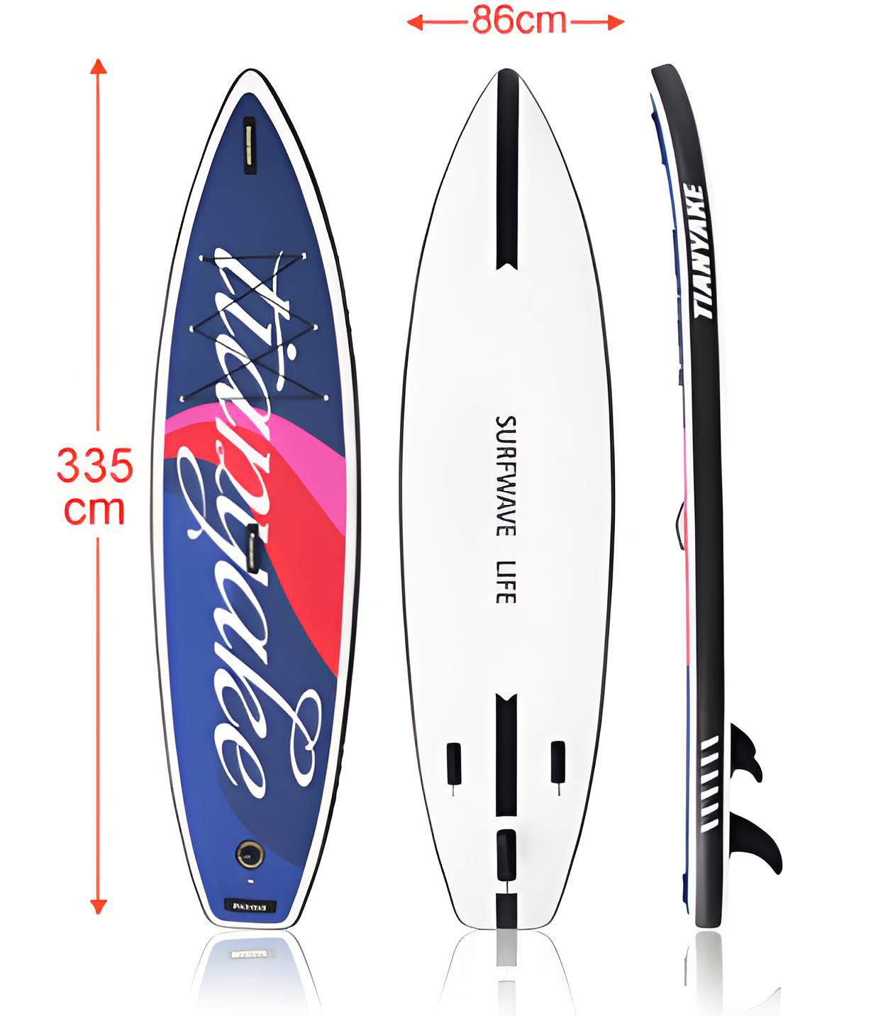 11' SUP Board,All-Around Pro paddle board,blue &red Giant Wave