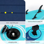 Inflatable Paddle Board,Stand Up Paddle Board Set, Extra Wide SUP Board