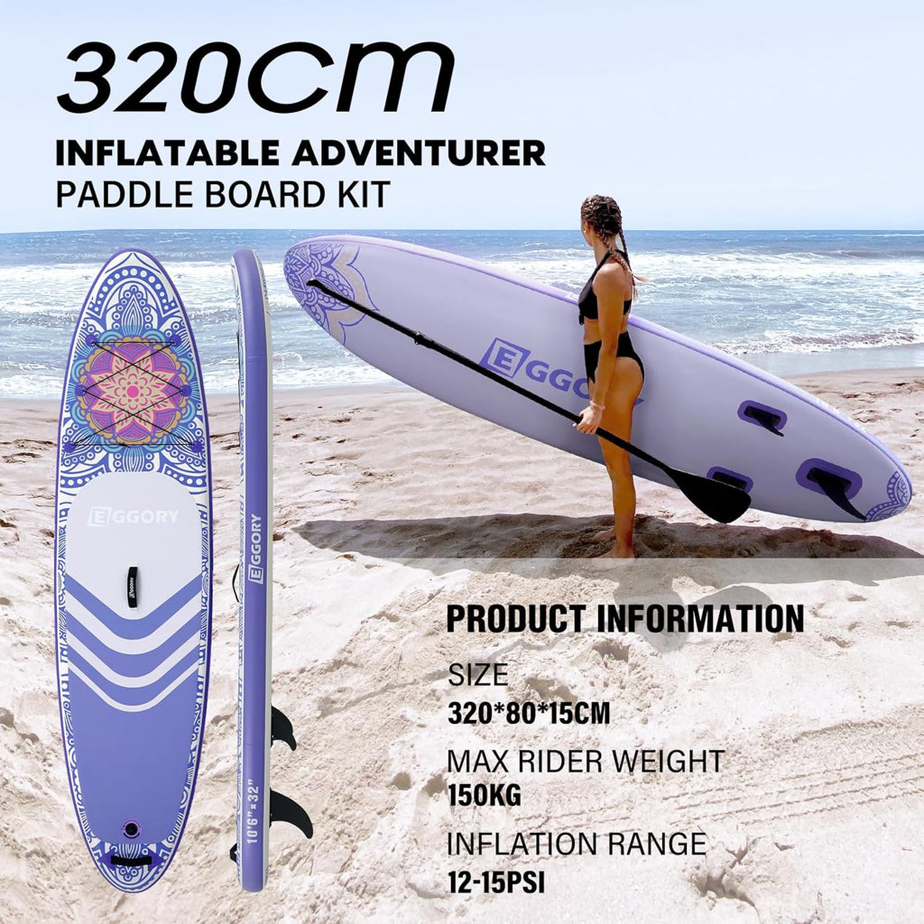 Paddle Board,Stand Up Paddle Board Set, Extra Wide SUP Board with Removable Fin, Floating Paddle, Hand Pump, Waterproof Phone Pouch,Traveling Board