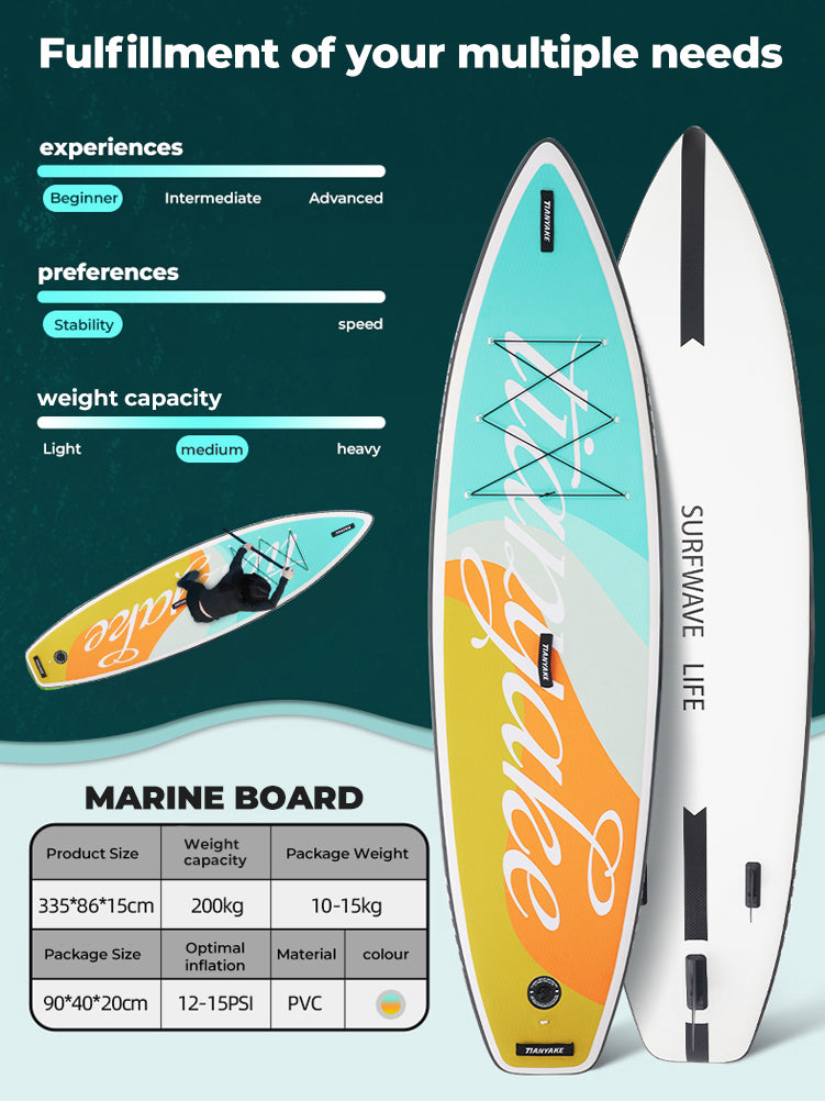 11' SUP Board,All-Around Pro paddle board,blue &red Giant Wave