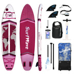 11ft Inflatable Stand Up Paddle Board (SUP) – All-Around Paddle Board with Carbon Paddle & Pump, Military-Grade PVC, Non-Slip Deck for Surfing, Fishing, Yoga & Beginners